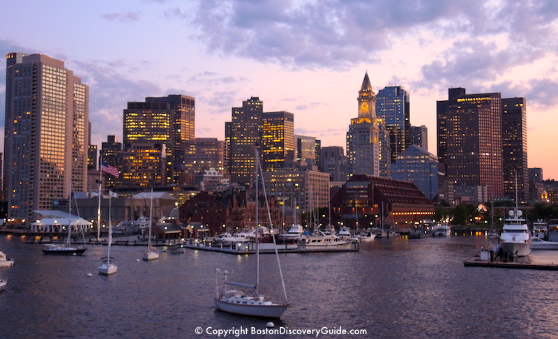 Downtown skyline seen during a cruise around Boston Harbor