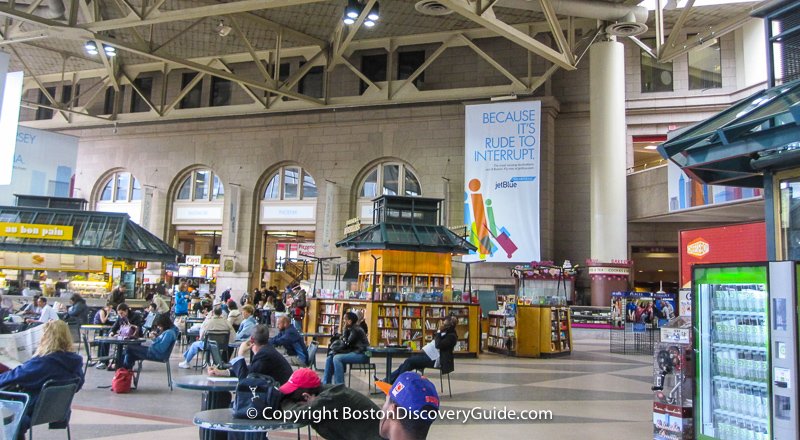 Waiting area inside South Station