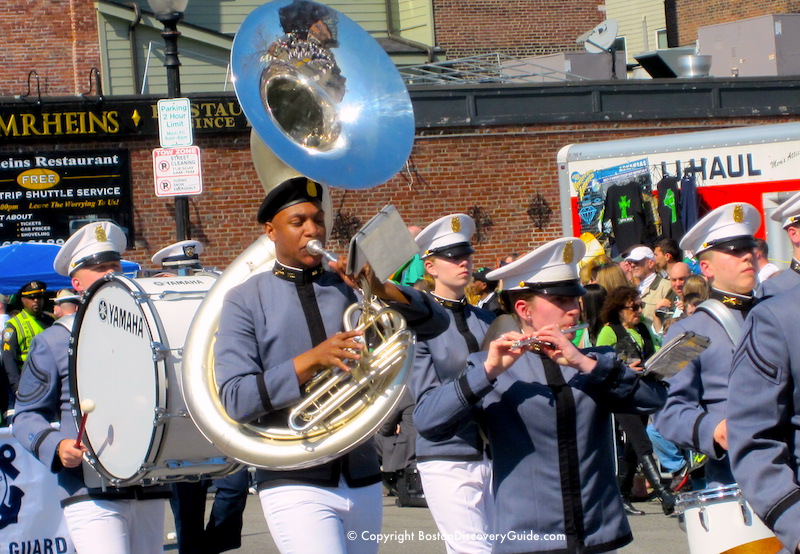 Brass marching band on West Broadway