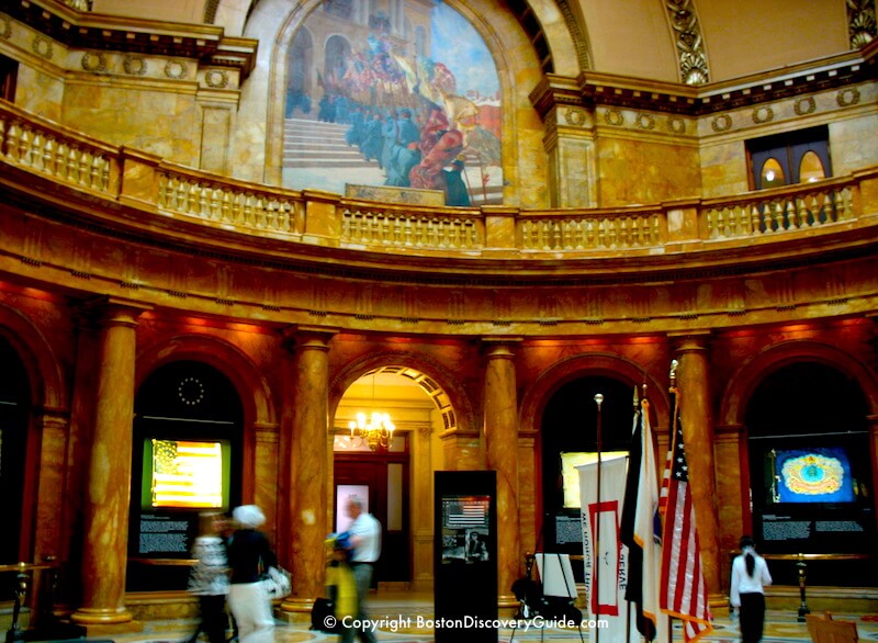 Hall of Flags in Massachusetts State House