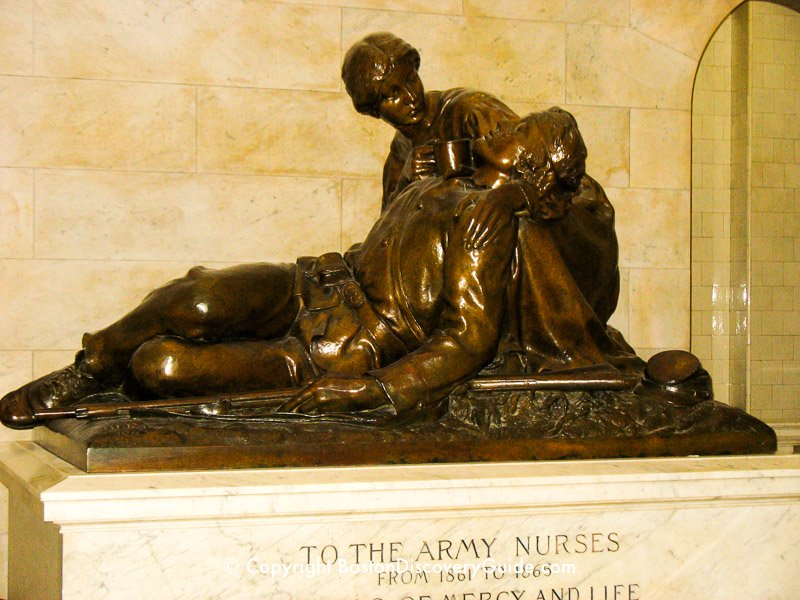Civil War Nurses Memorial in the Massachusetts State House