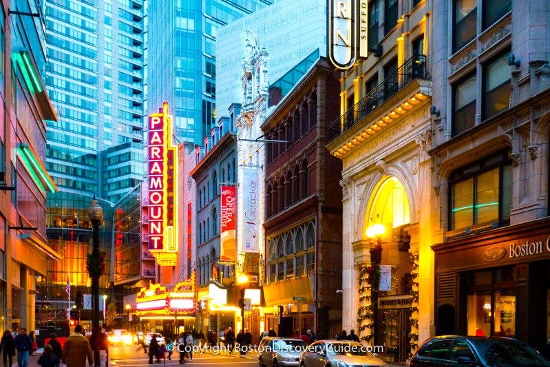 Boston's downtown Theatre District