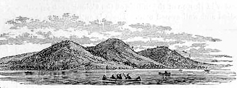 The three steep hills on the Shawmut peninsula seen by Captain John Smith and the Puritans - the site of Boston's present-day Beacon Hill neighborhood The three steep hills on the Shawmut peninsula seen by Captain John Smith and the Puritans - the site of Boston's present-day Beacon Hill neighborhood