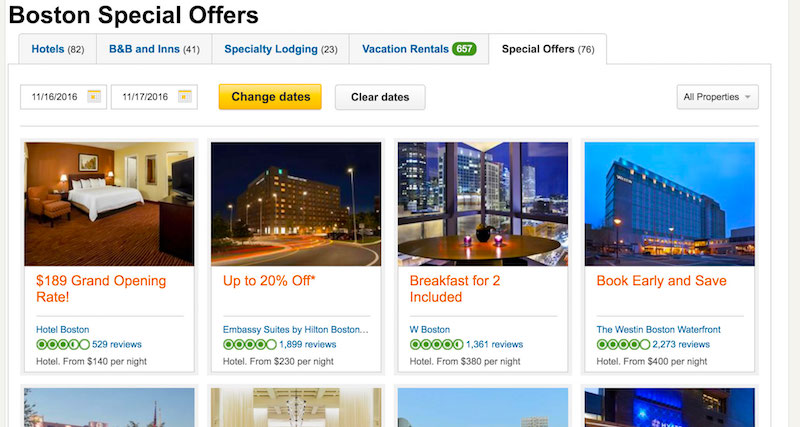 TripAdvisor Boston, MA special offers
