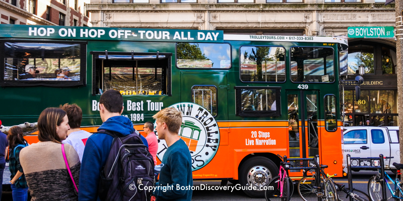 Beantown Trolley in Boston's historic Back Bay neighborhood