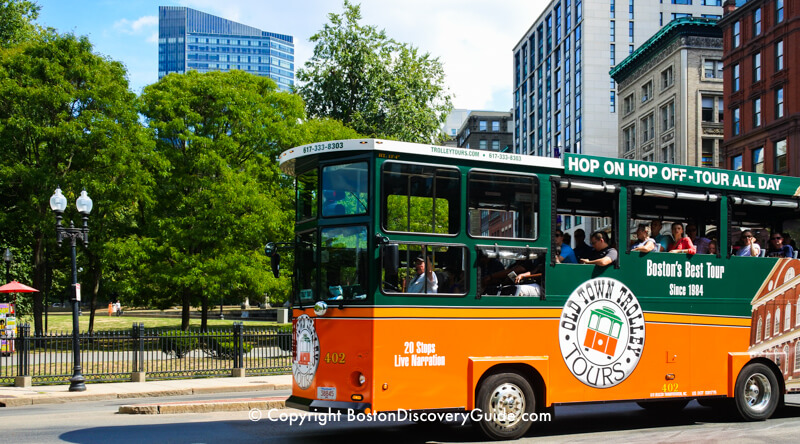 Beantown Trolley in Boston's historic Charlestown neighborhood Beantown Trolley in Boston's historic Charlestown neighborhood