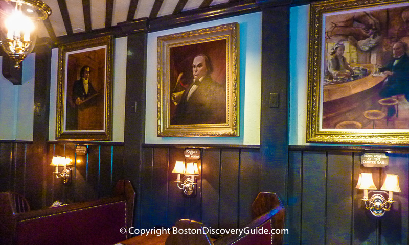 Paintings in Union Oyster House in Boston