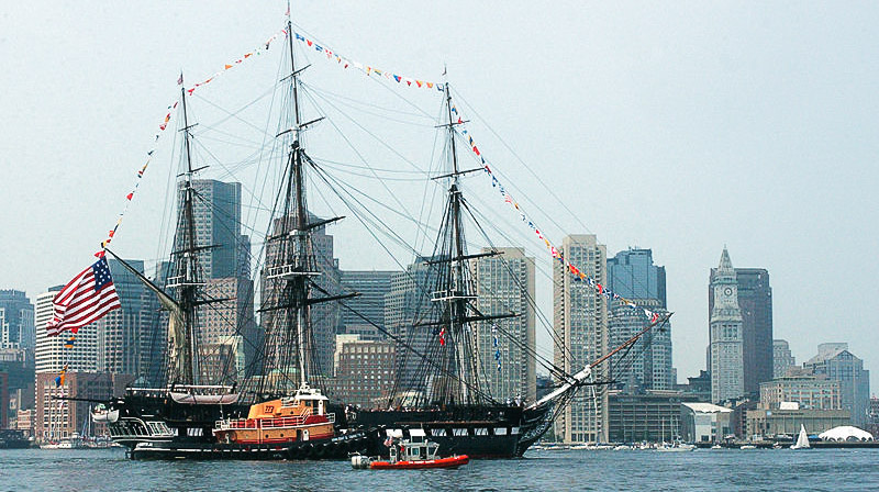 USS Constitution in Boston Harbor - go on a tour with your kids