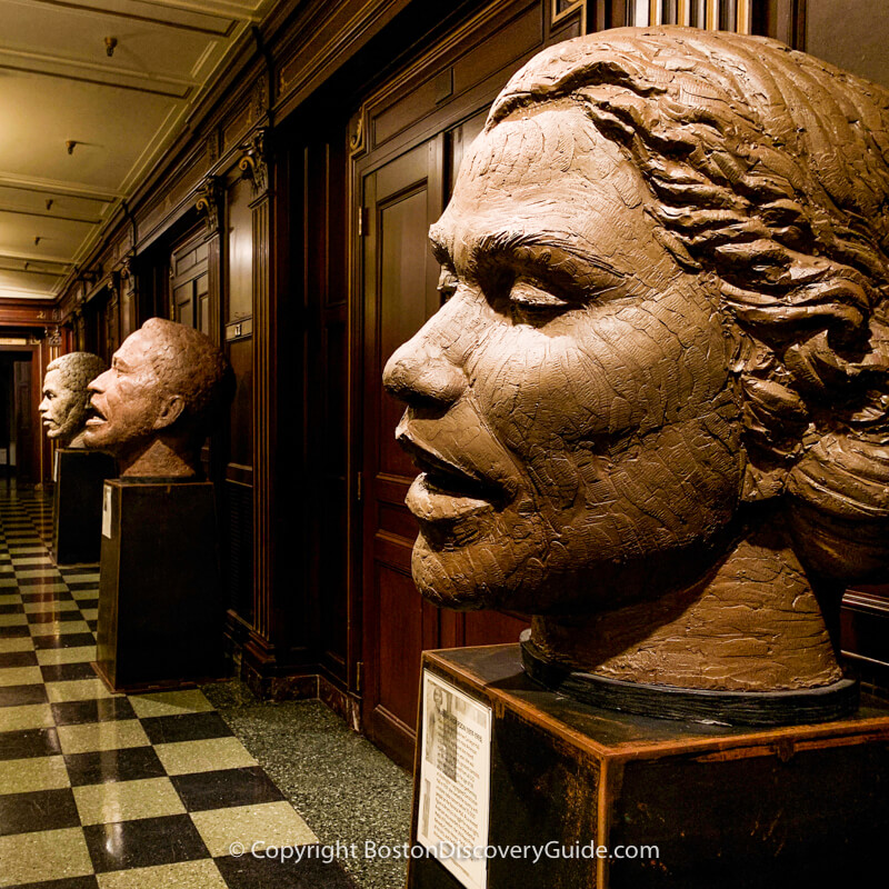 Part of the Cultural Heroes exhibit at Wang Theatre