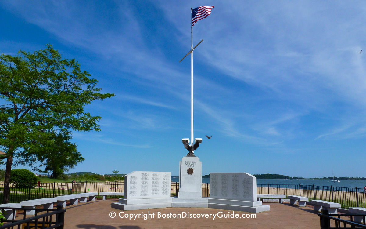 World War II memorial near Castle Island in Boston