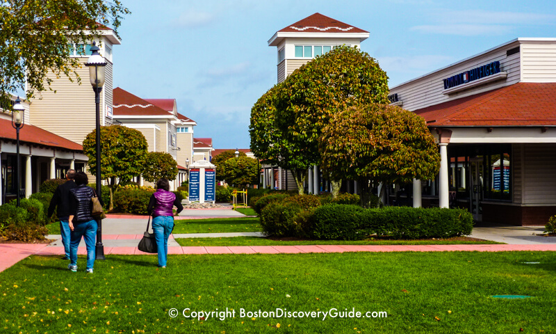 Green space at Wrentham Village Outlets