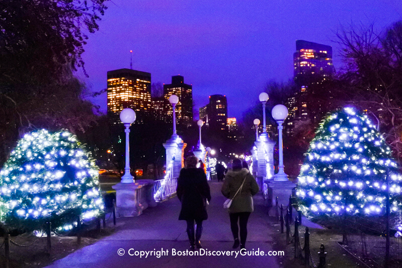 Ice skating on Frog Pond in Boston Common