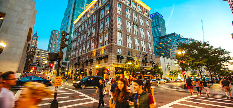 Lenox Hotel, overlooking the Boston Marathon route