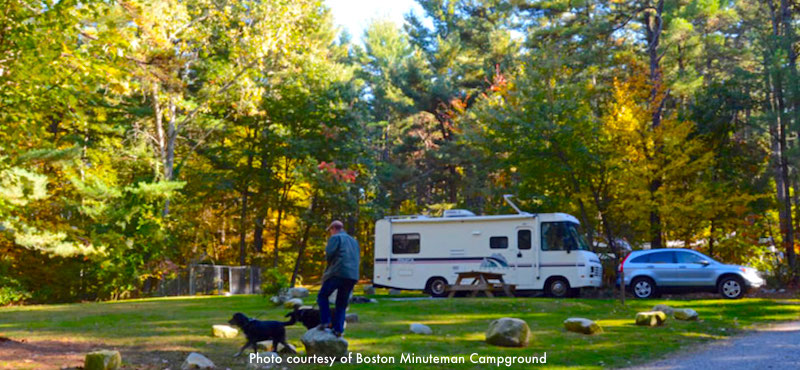 Massachusetts RV Parks and campgrounds near Boston