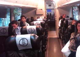 Inside the luxury LimoLiner Boston to New York bus - photo by Melissa, www.nycinsiderguide.com Inside the luxury LimoLiner Boston to New York bus - photo by Melissa, www.nycinsiderguide.com