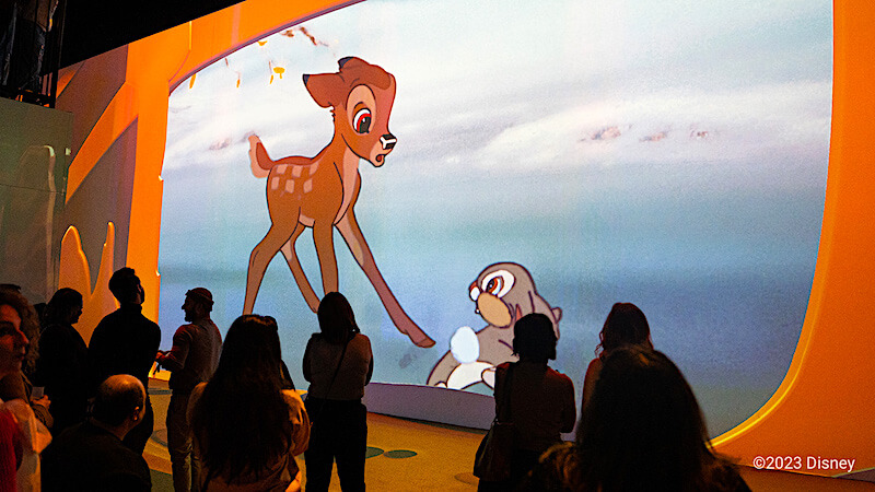 Scene from Bambi at Immersive Disney Animation in Boston - Photo credit: Lighthouse Immersive